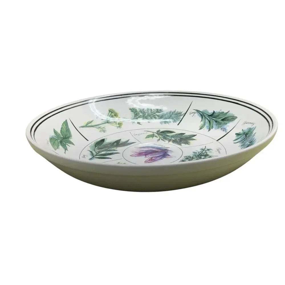 Williams Sonoma 13 in Pasta Serving Bowl Culinary Herb Spices Portugal WS024